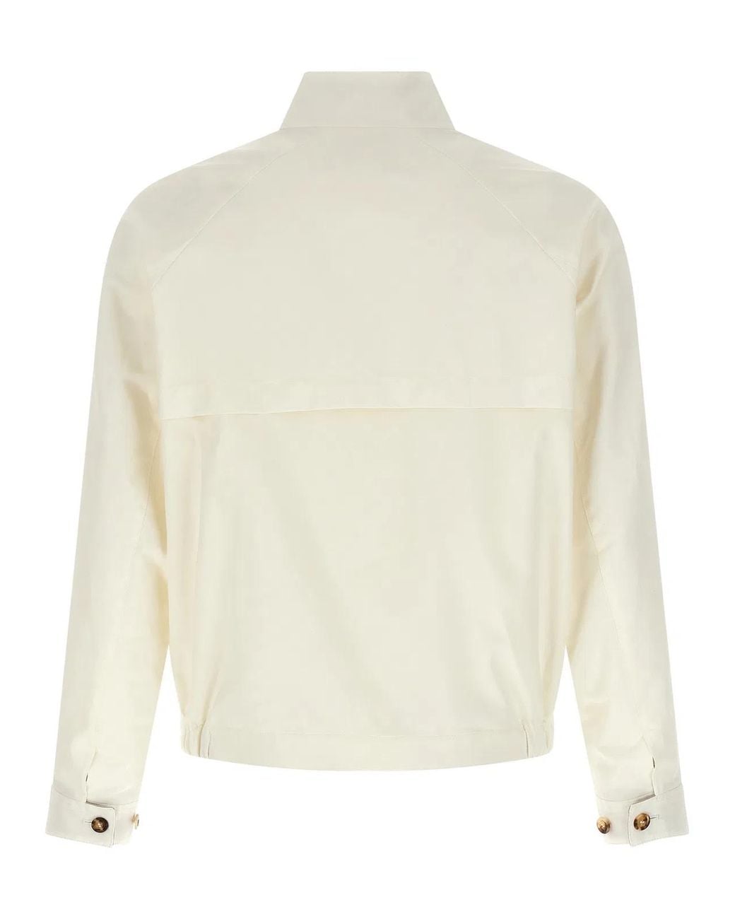 Brunello Cucinelli White Cotton Full-Length Jacket Clothing for men