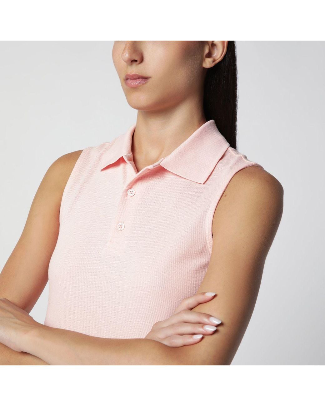 Flore Flore Pink Sleeveless Lauren Cotton Polo Dress