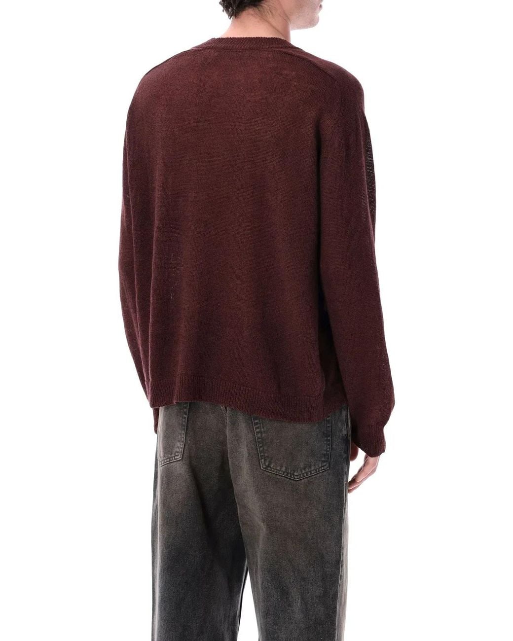 Our Legacy Purple Rue V-Neck Sweater for men