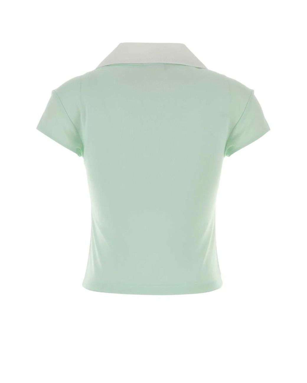Courreges Green Mint Polyester Polo Shirt