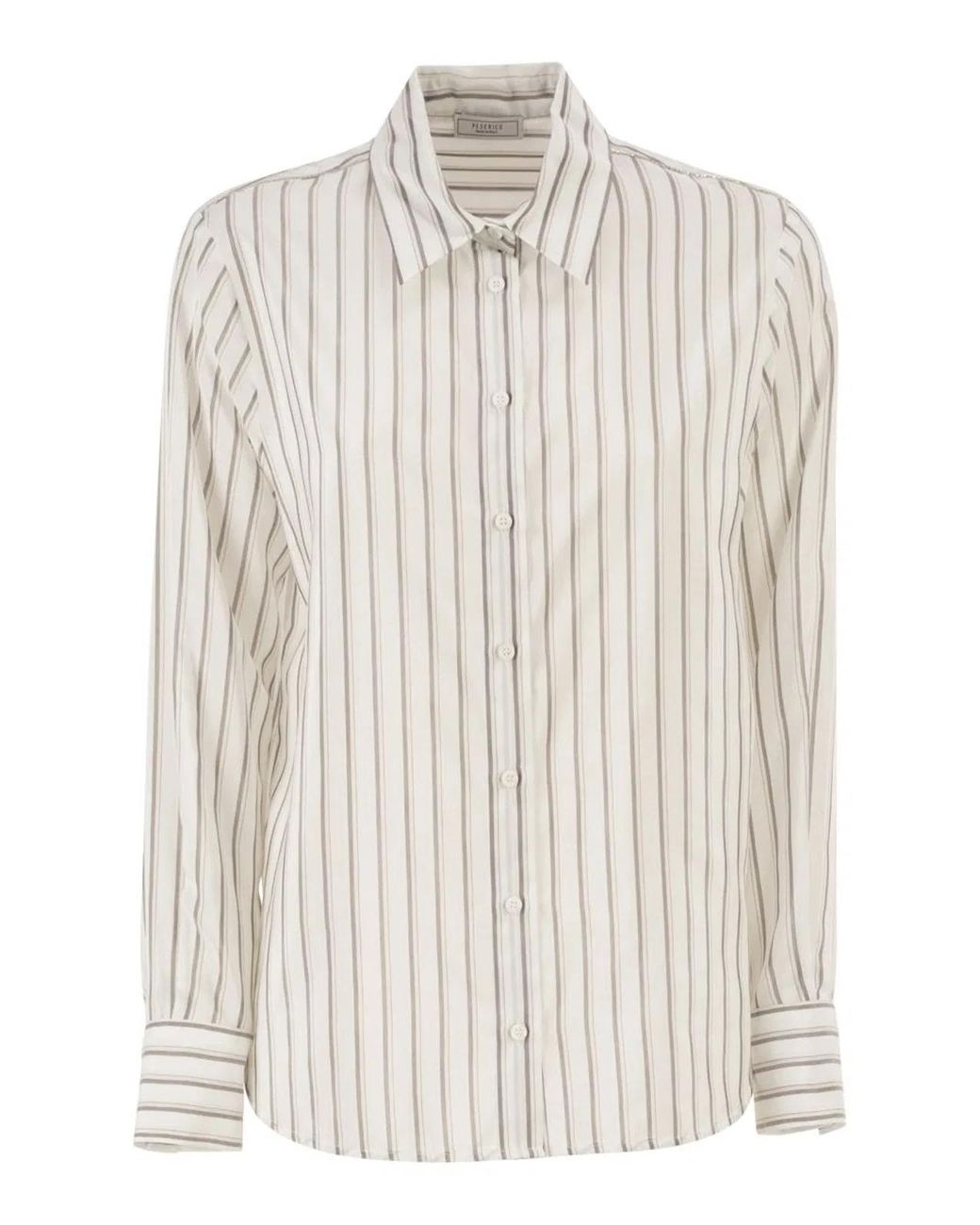 Peserico White Cotton And Silk Organza Shirt