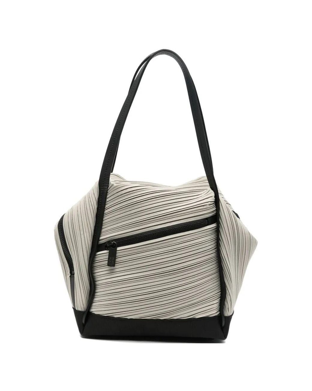 Pleats Please Issey Miyake Black Pleats Please By Issey Miyake "Bias Pleats" Shoulder Bag