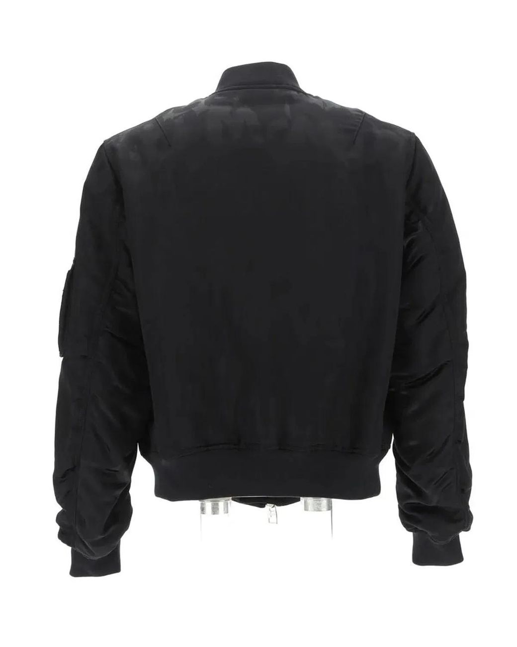 McQueen Black Graffiti Bomber Jacket for men