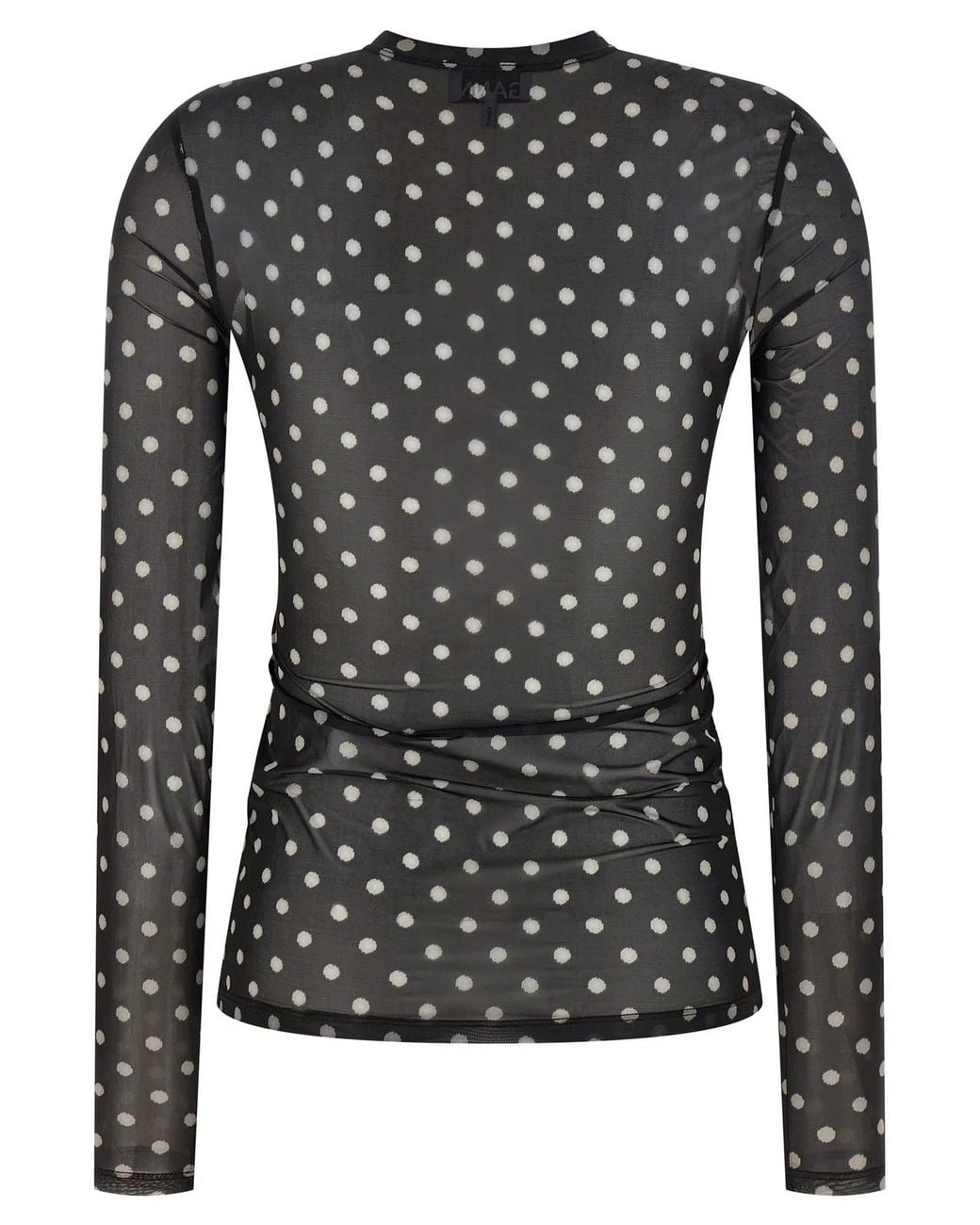 Ganni Black 'Printed Sheer' Sweater