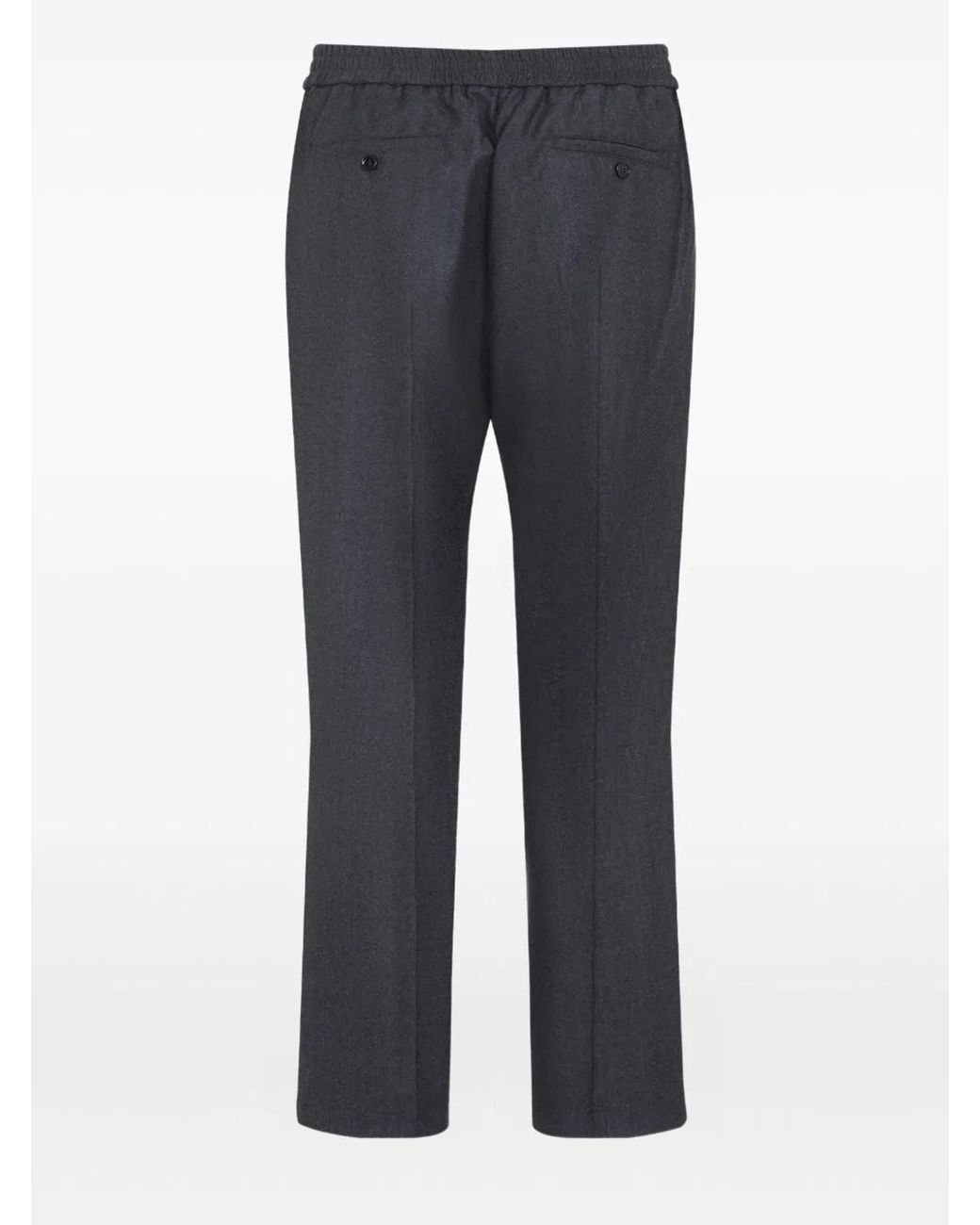 AMI Gray Wool Trousers for men