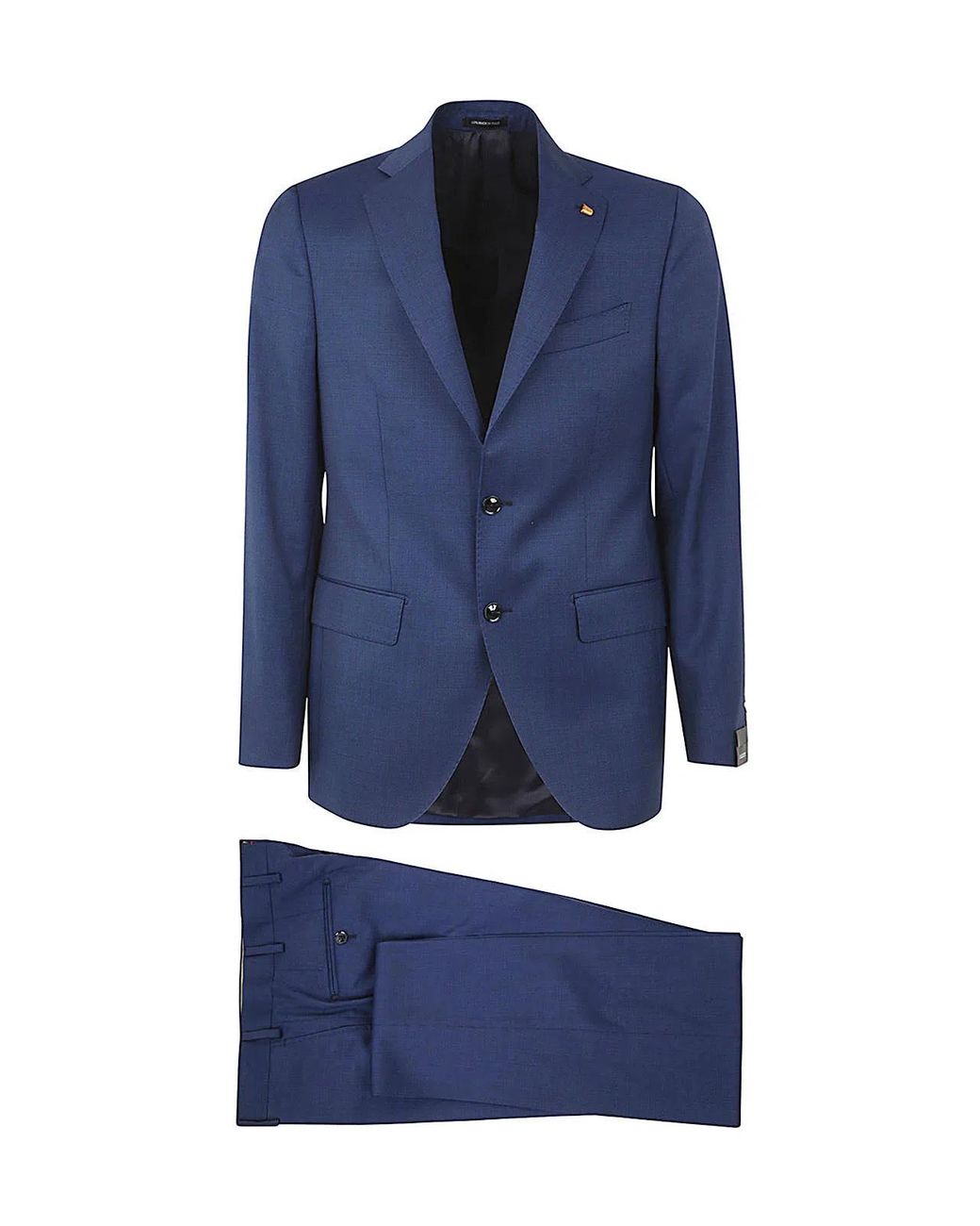 Sartoria Latorre Blue Wool Suit With Two Buttons for men