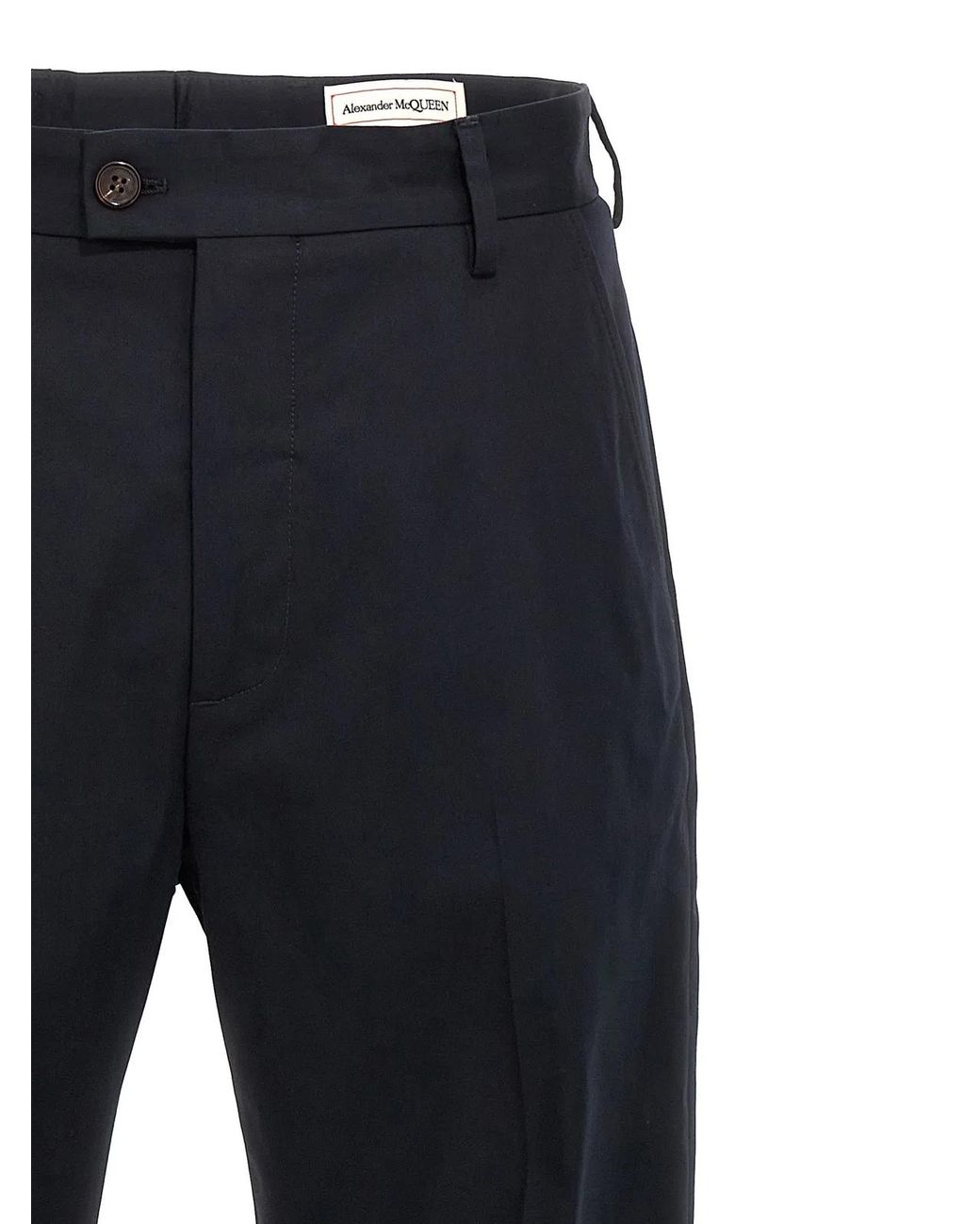 McQueen Blue 'Camera Strap Chino' Trousers for men