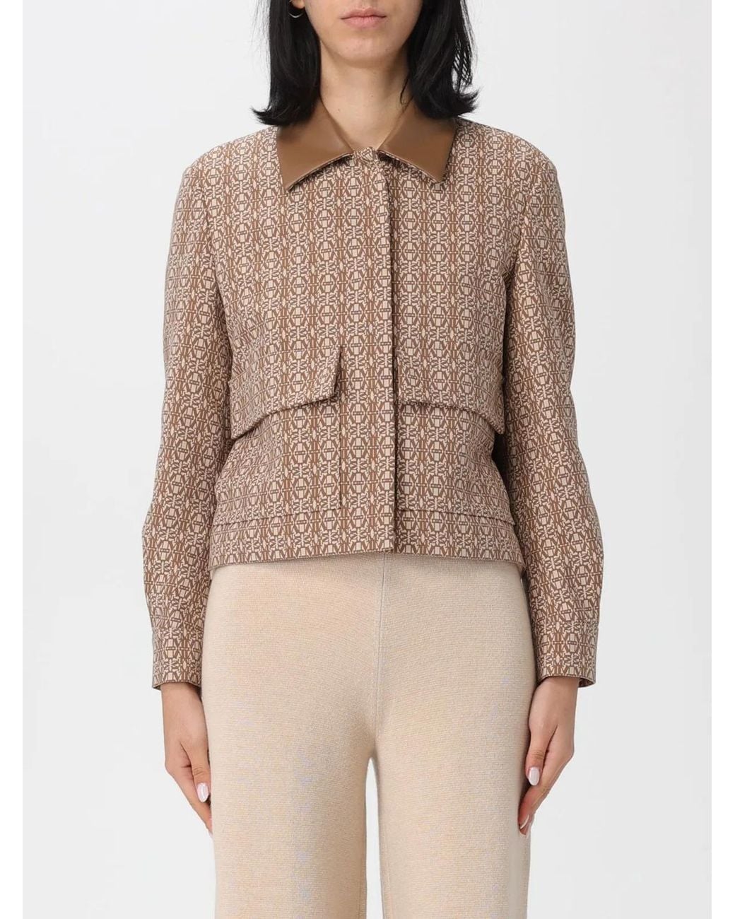 Max Mara Natural Embroidered Cotton Viborg Jacket