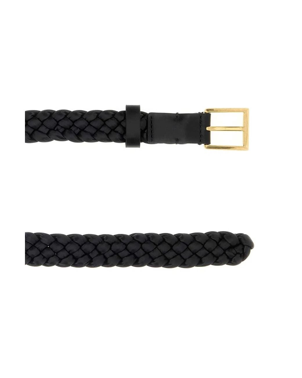 Bottega Veneta Black Office Belt