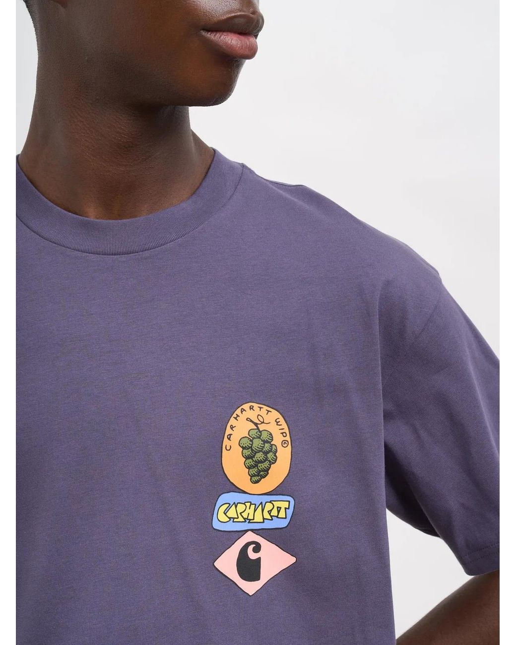 Carhartt Purple T-Shirt S/S Stacked Grapes for men