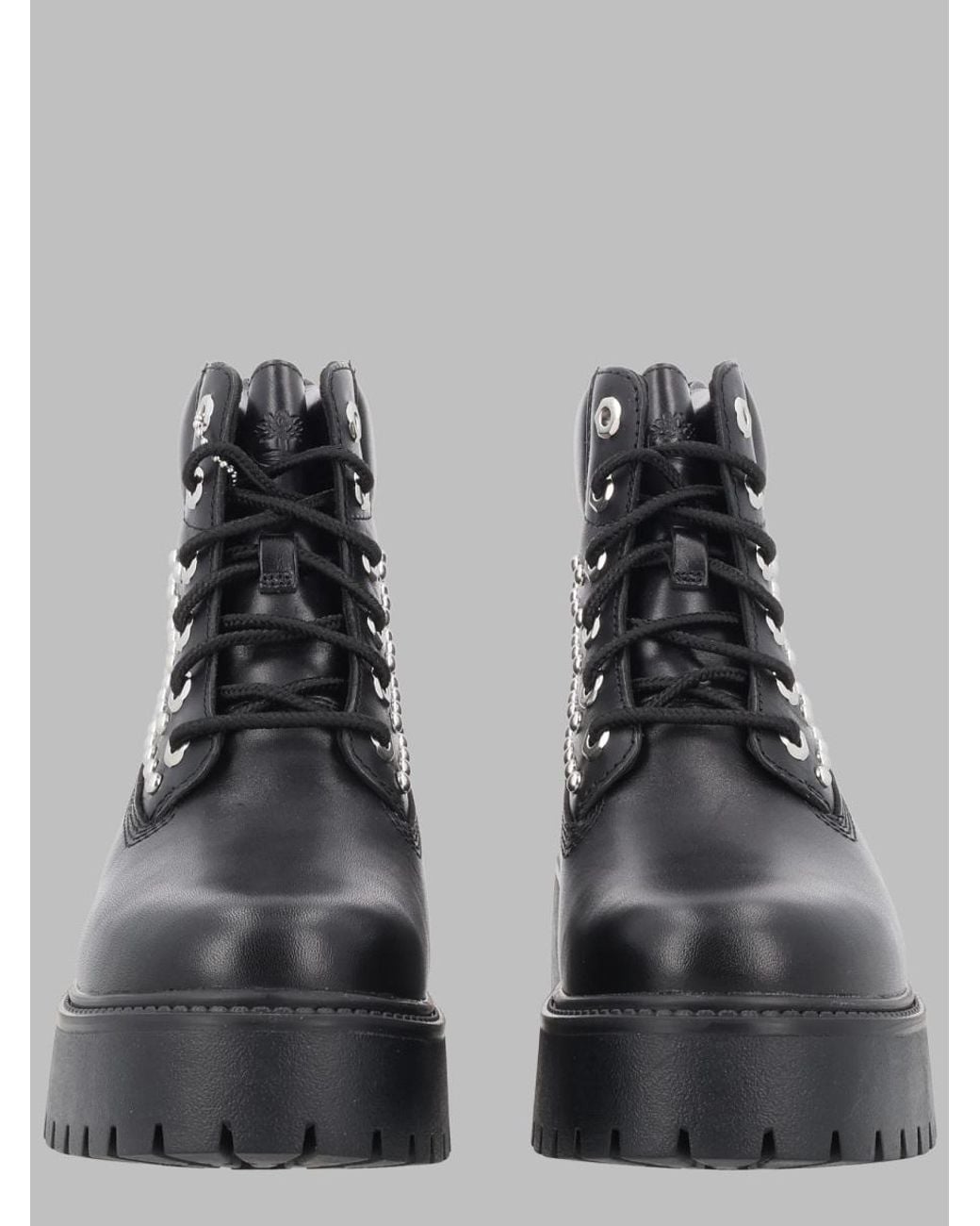 Timberland Gray Mini Full-Grain Leather Boots For