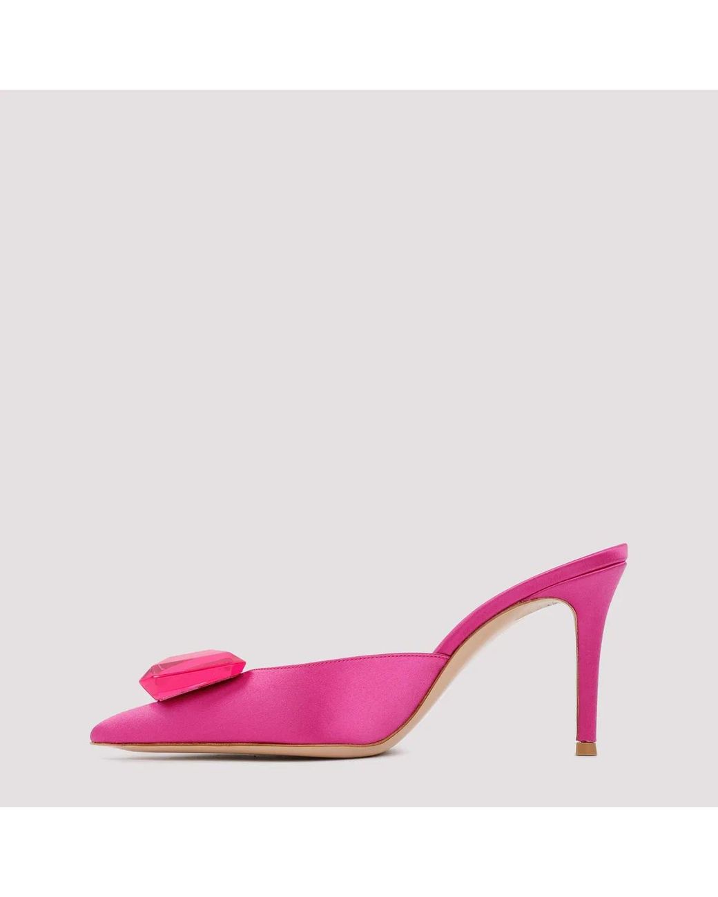 Gianvito Rossi Pink Jaipur Mule 85