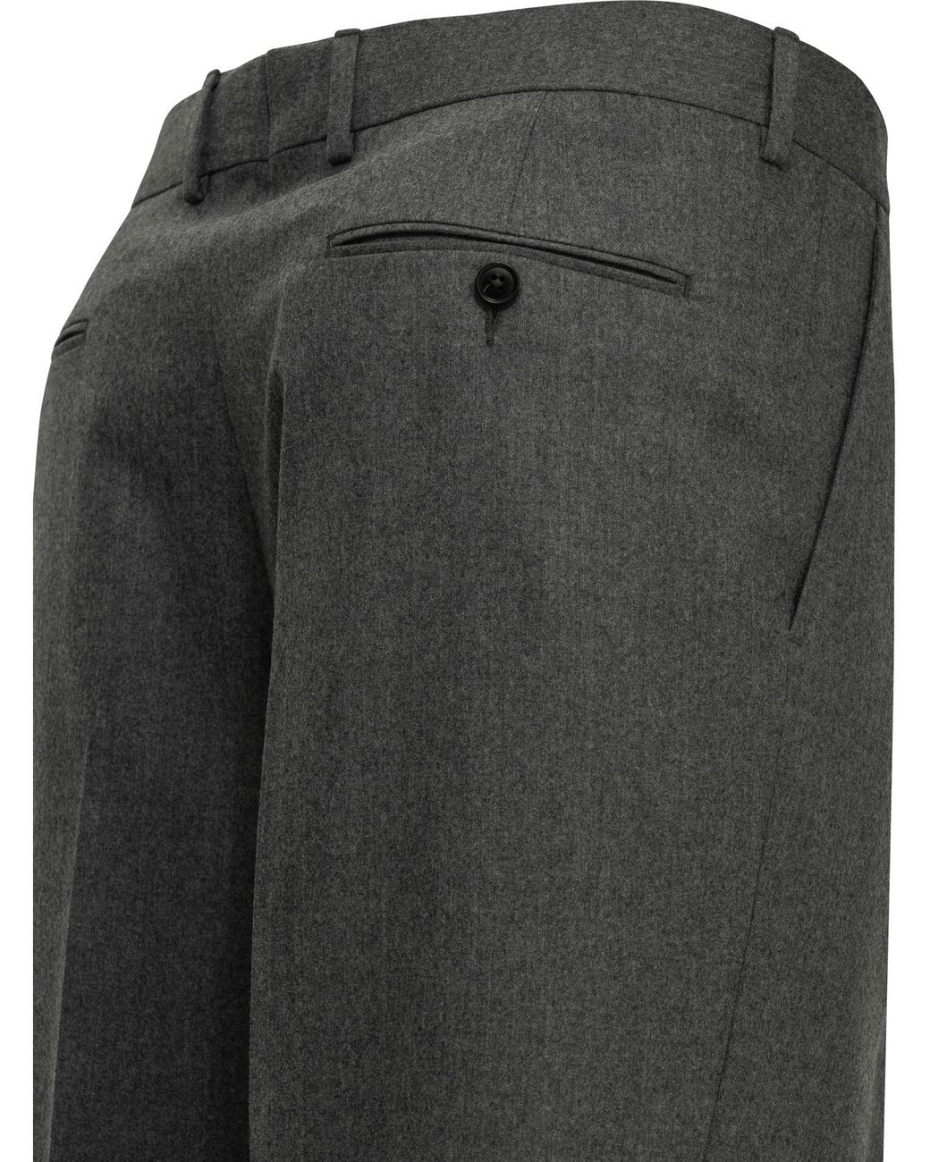 Zegna Gray Tailored Wool Pants for men