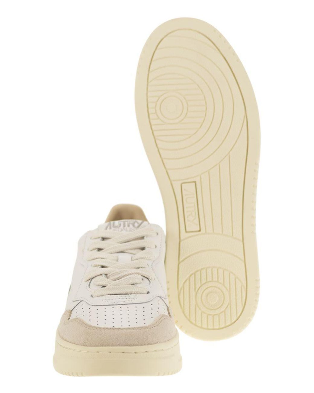 Autry White Medalist Low Sneaker Golden Heel