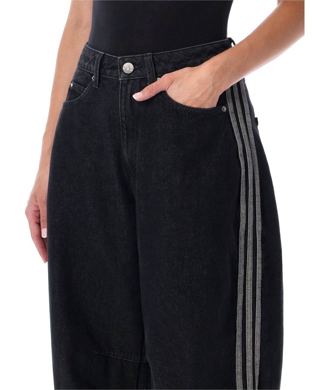 Adidas Originals Black 100% Cotton Jeans