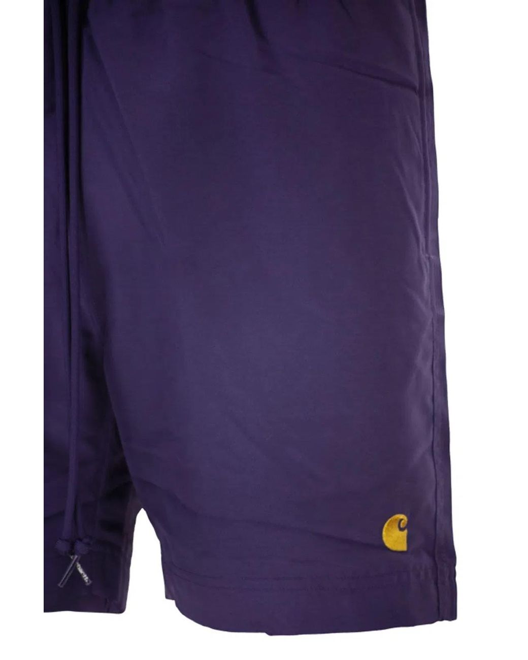 Carhartt Blue Beach Shorts With Logo