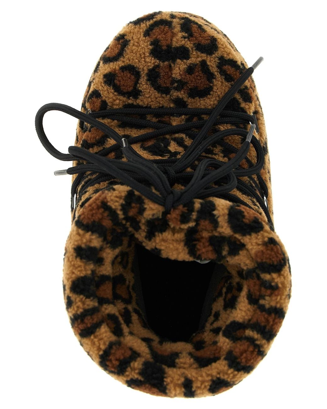 Moon Boot Black Animalier 'Icon Low' Ankle Boots