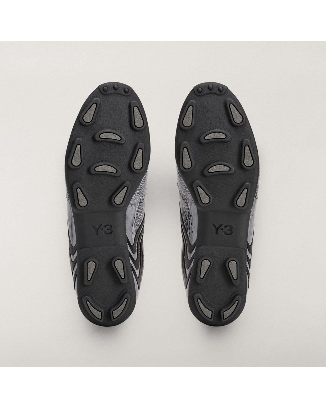 Y-3 Black Graphic Soccer Cleats for men