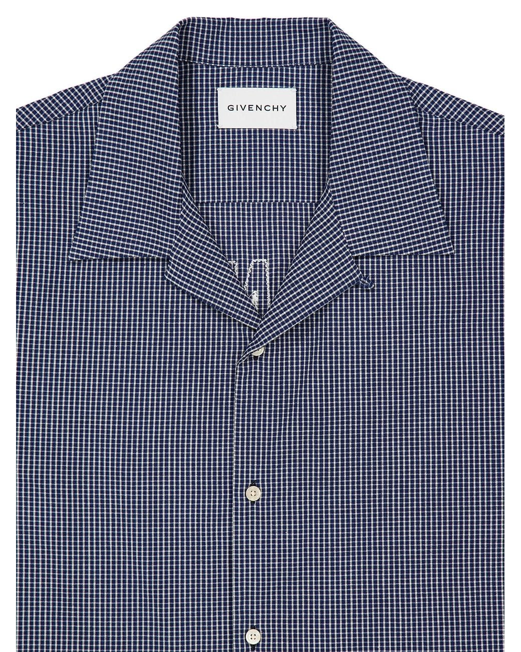 Givenchy Blue Cotton Bowling Shirt
