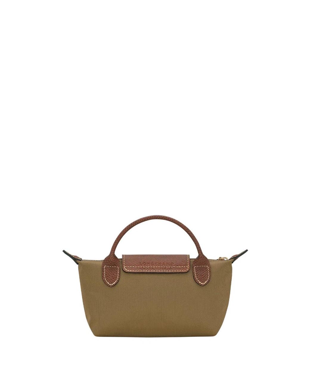 Longchamp Green Le Pliage Original Pebble Clutch Bag