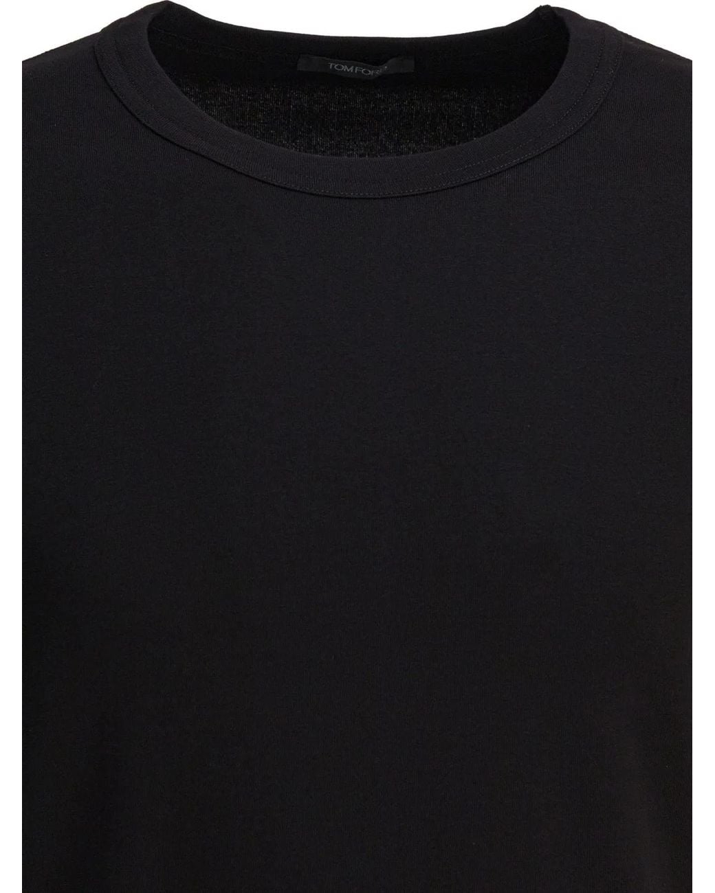 Tom Ford Black Cotton Underwear T-Shirt for men