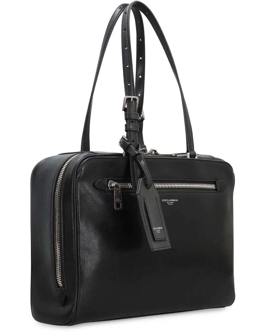 Dolce & Gabbana Black Dolce & Gabbana Ellis Leather Bag for men