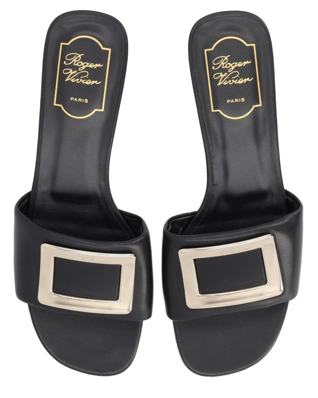 Roger Vivier White Sandalo Mule "Belle"