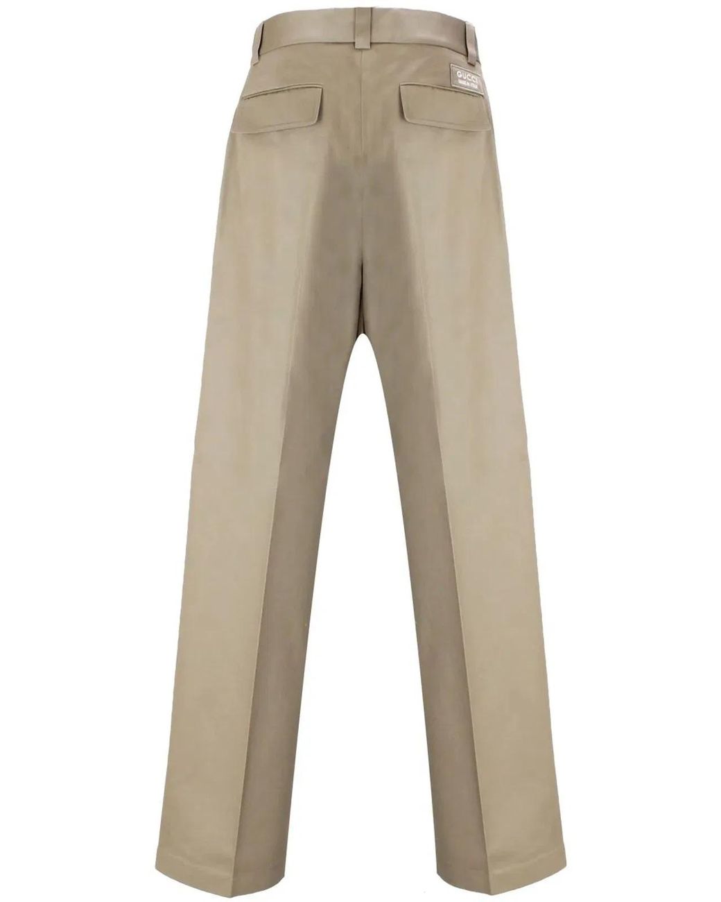 Gucci Natural Cotton Wide Leg Cargo Pant for men