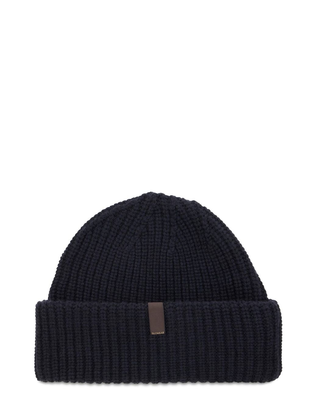 Slowear Blue Knitted Cashmere Hat for men