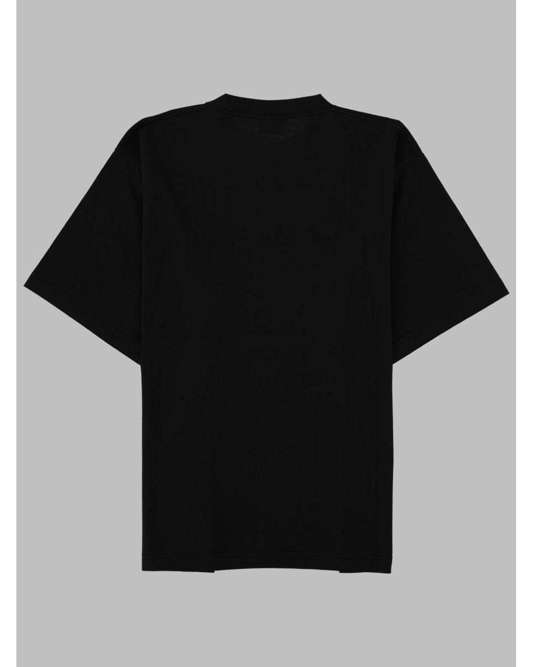 Balenciaga Black T-Shirt Con Stampa