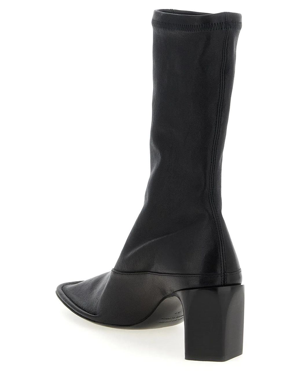 Jil Sander Black Nappa Ankle Boots