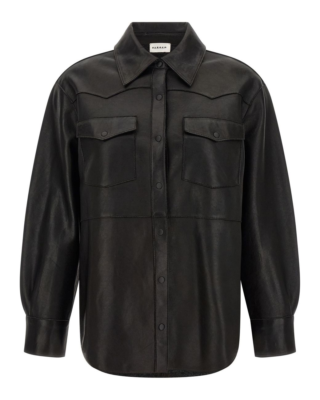 P.A.R.O.S.H. Black P.A.R.O.S.H. Leather Shirt