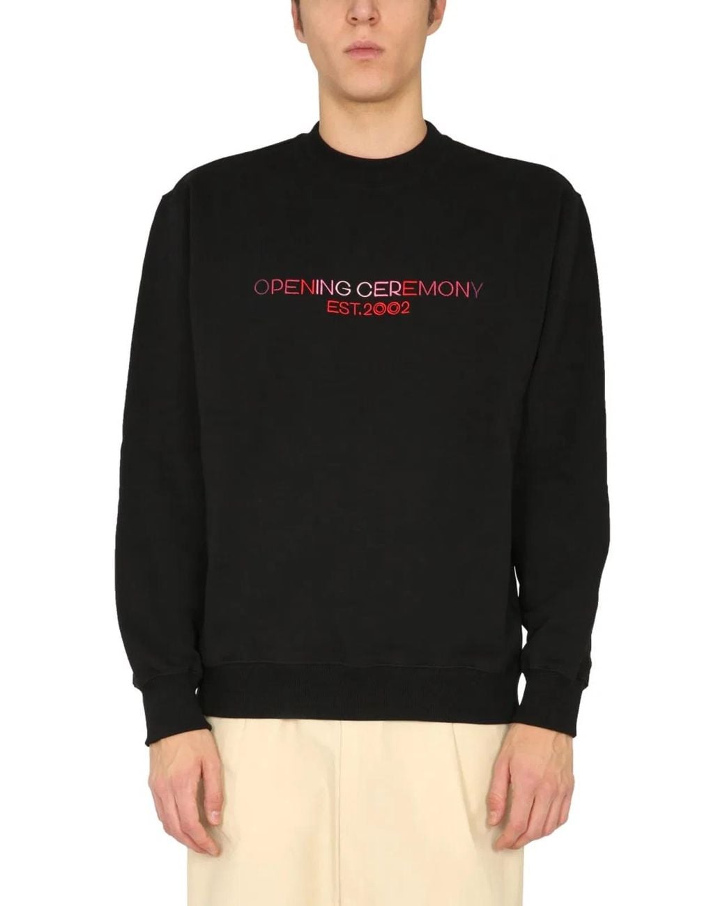 Opening Ceremony Black Crew Neck Sweatshirt for men