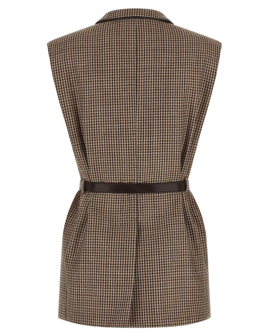 Brunello Cucinelli Gray Virgin Wool Sleeveless Jacket Clothing