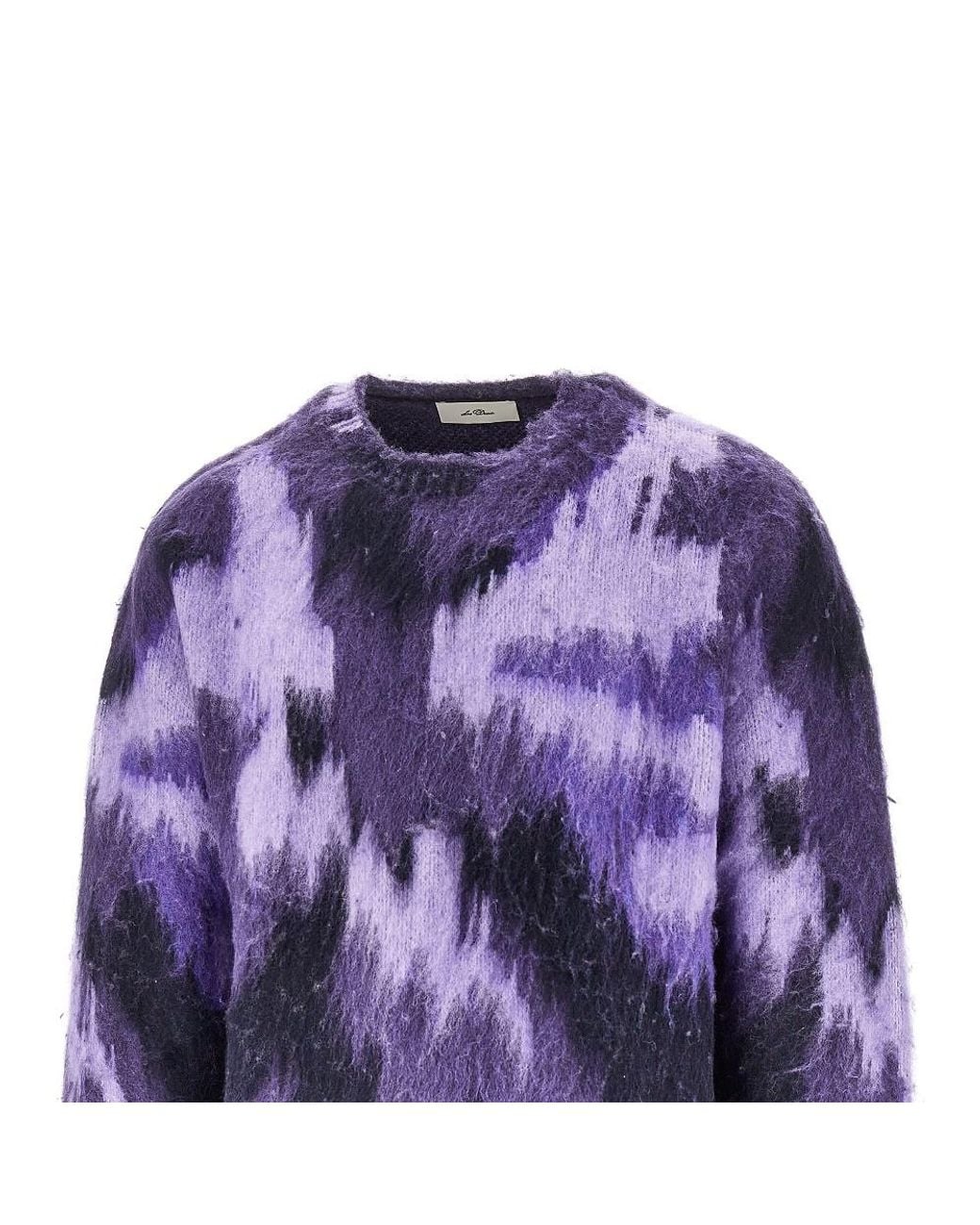 Les Deux Purple Forrest Crewneck Sweater for men