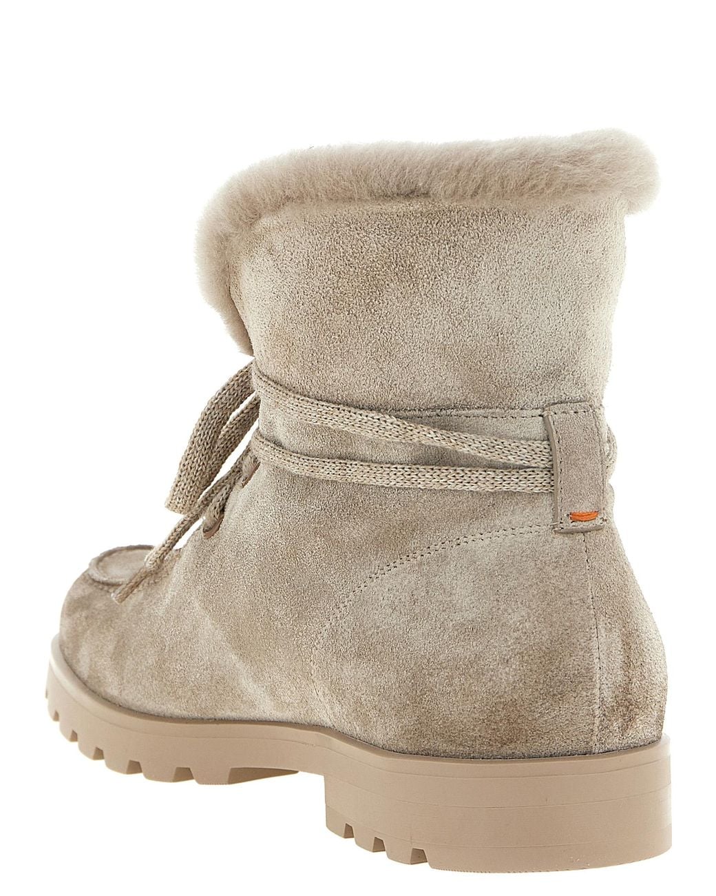 Santoni Natural Suede Ankle Boots