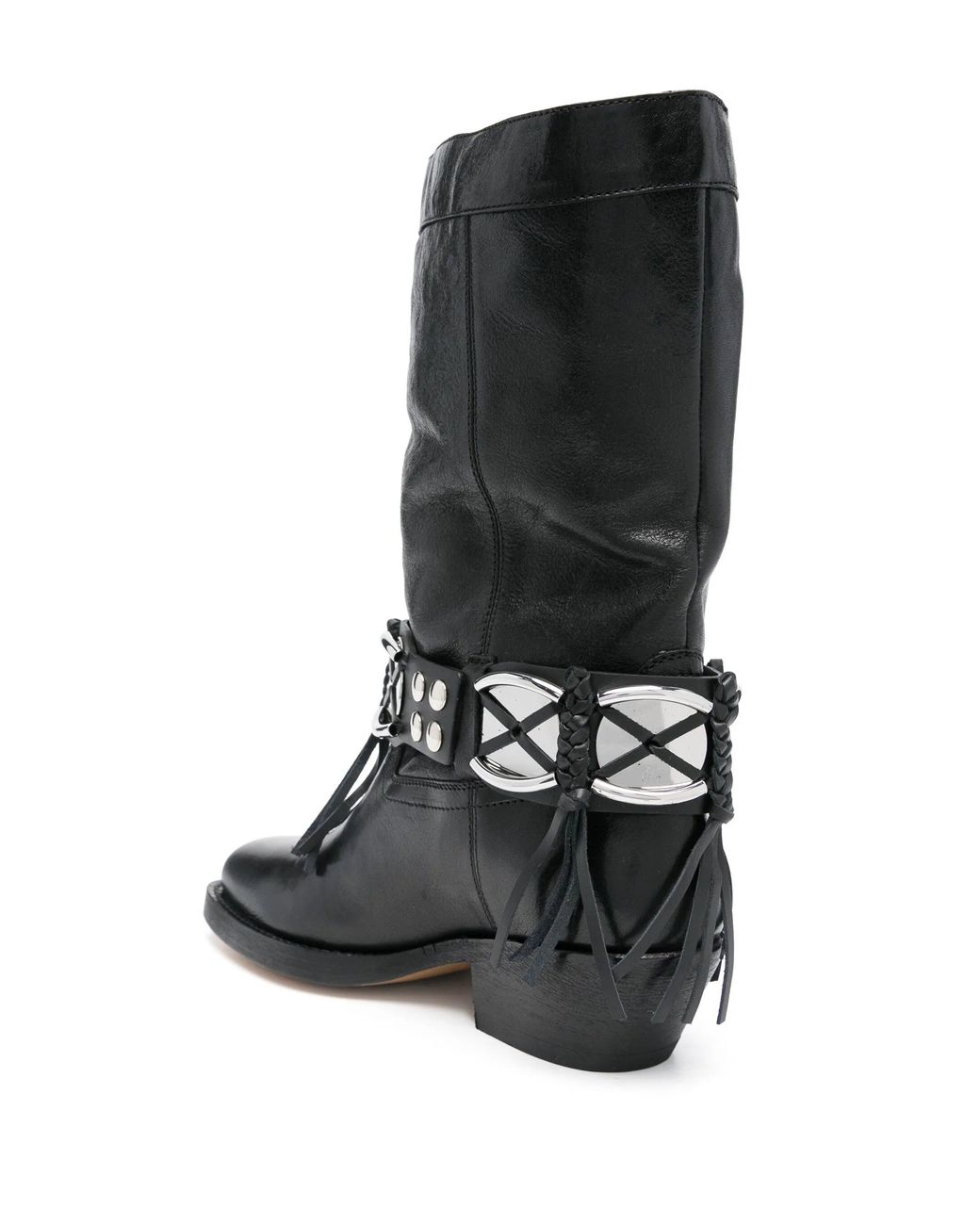 Isabel Marant Black Calf Cow Leather Ademe