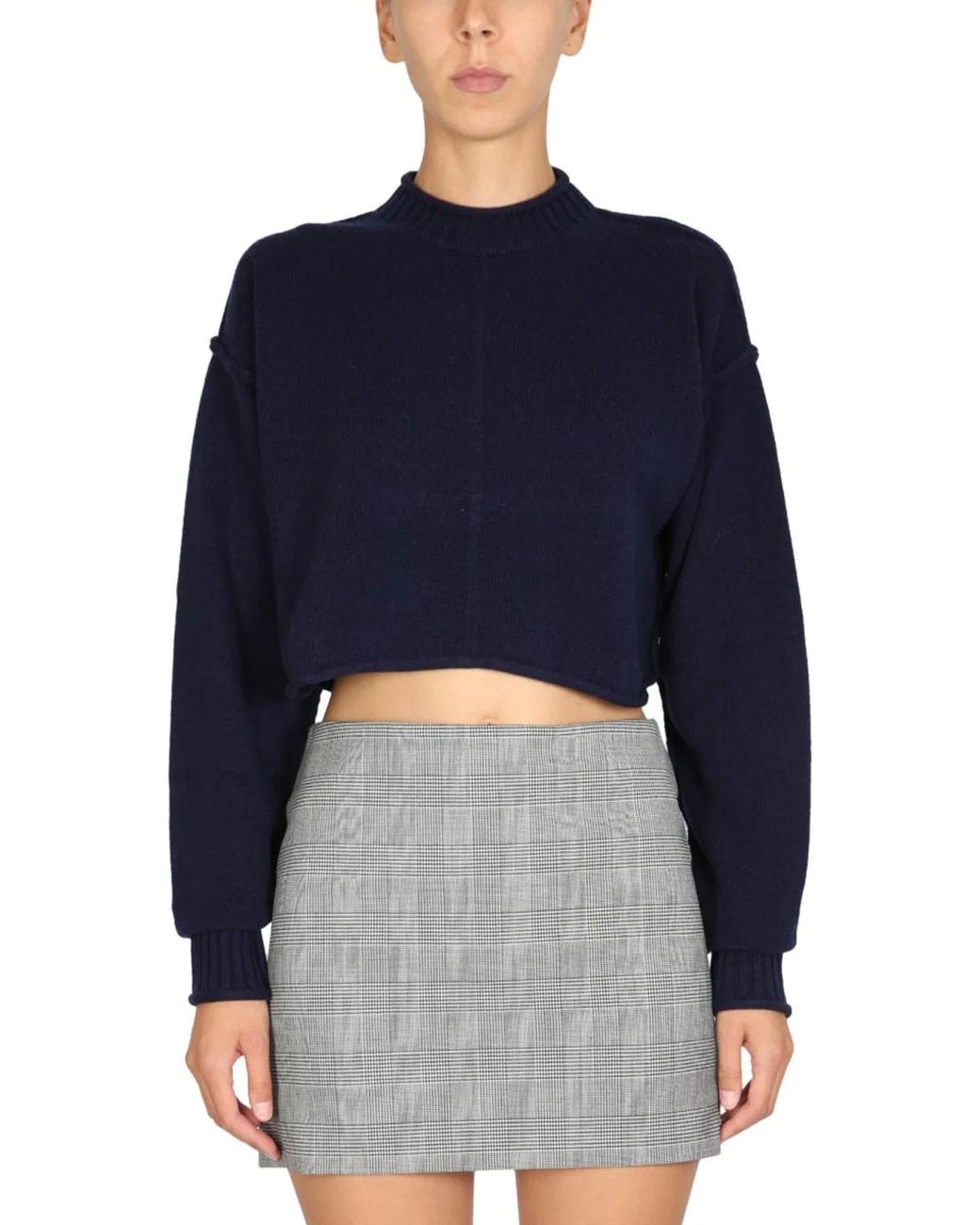 Max Mara Blue Wool And Cashmere Crew Neck Sweater