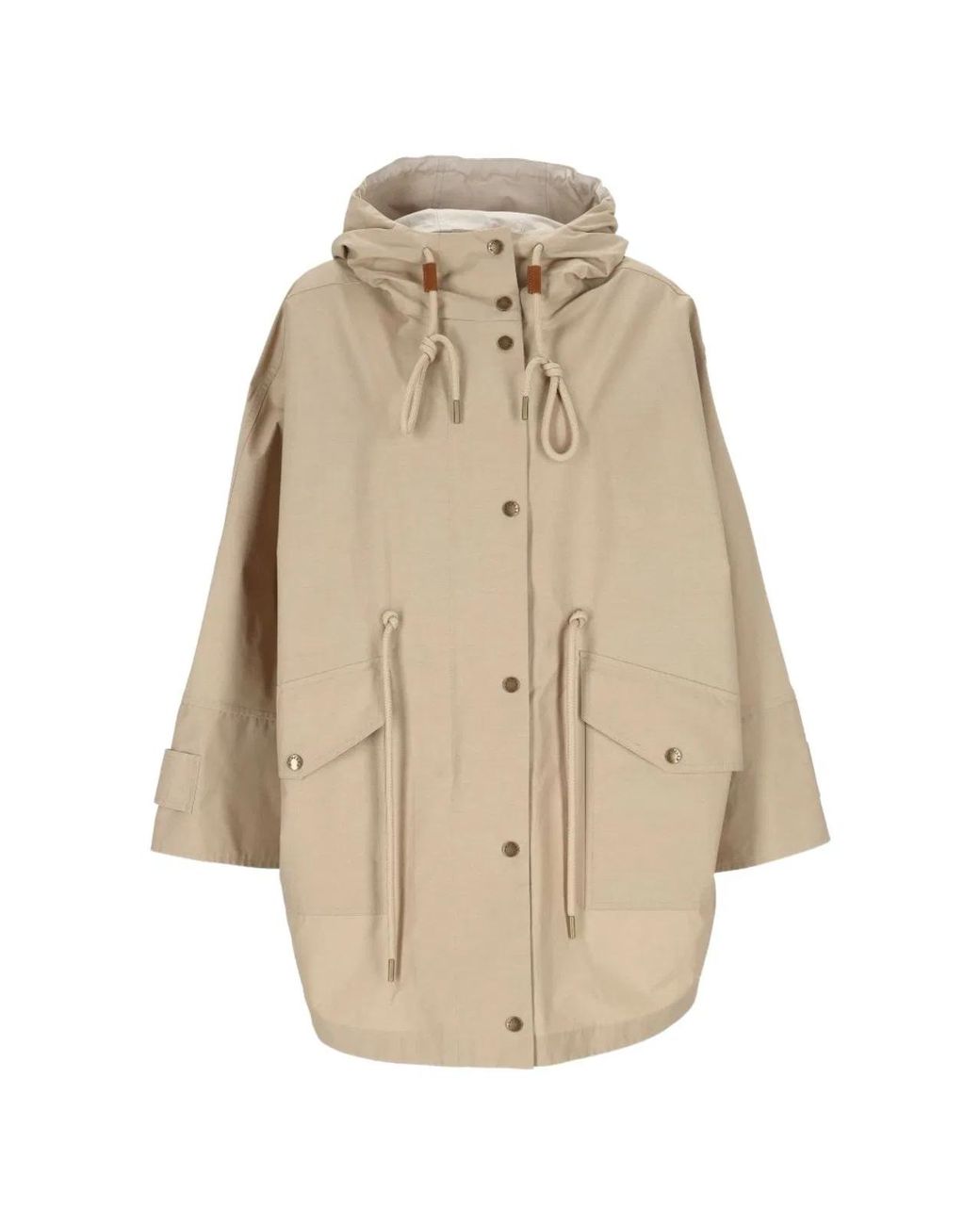 Moncler Natural Coat With Hood