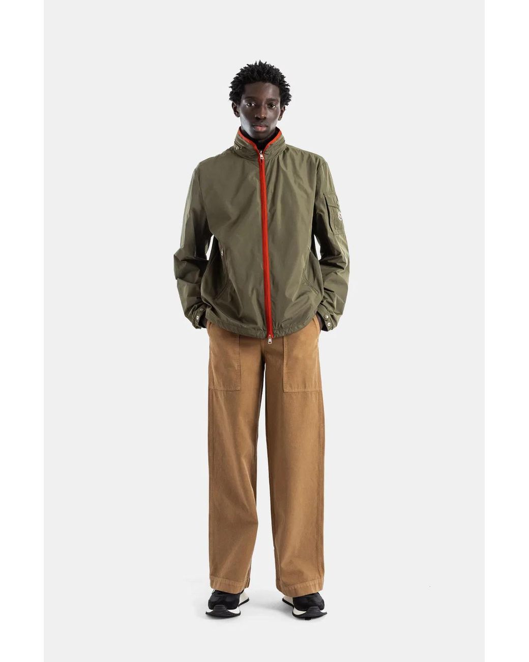 Moncler Green Coupe-Vent Nylon Vert Zip Sayan for men