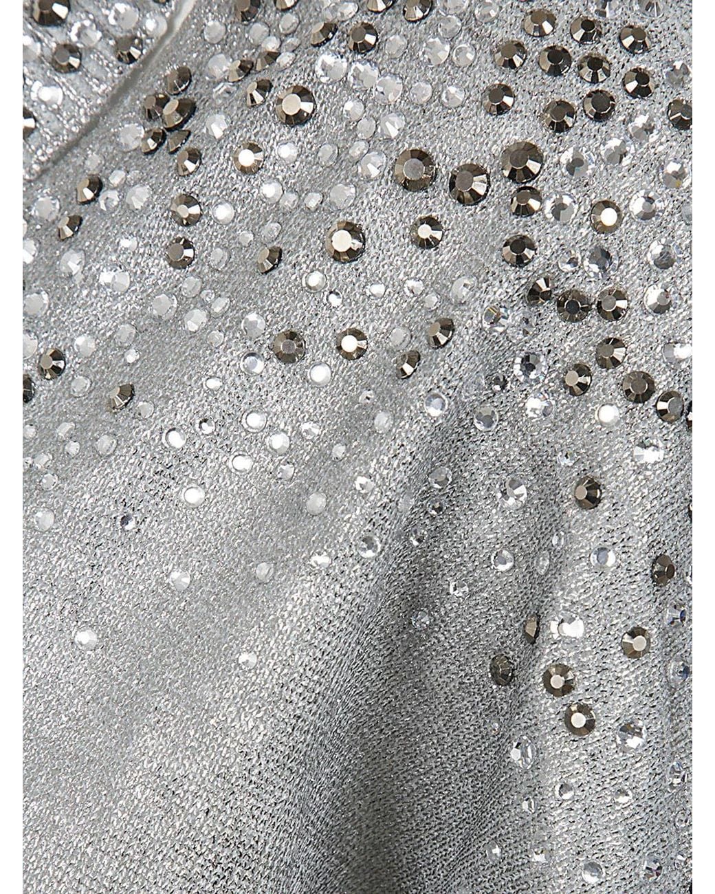 Avant Toi Gray Linen Cotton V-Neck Pullover With Lamination And Strass