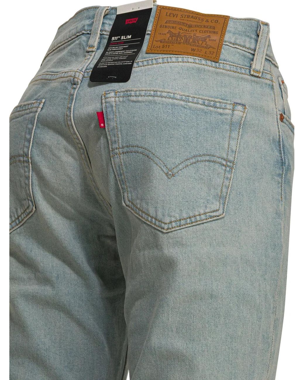 Levi's Blue "511 Slim" Straight Leg Jeans for men