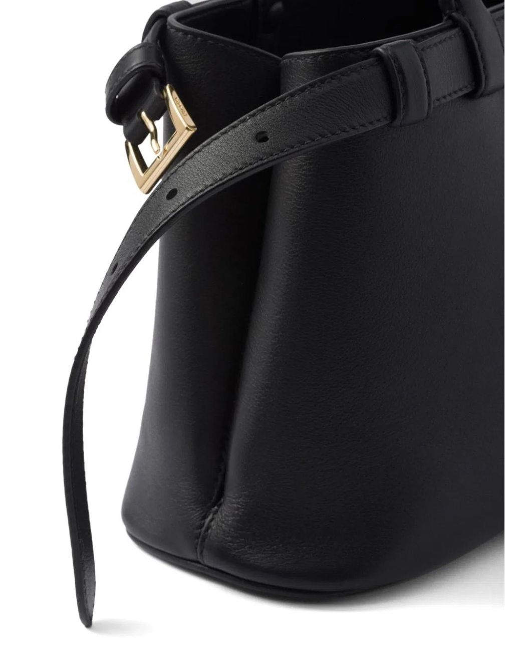 Prada Black Calf Leather Hardware Bag