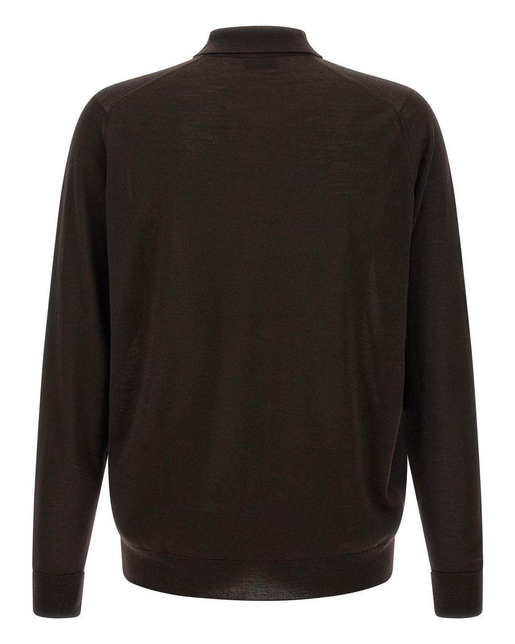 John Smedley Black 'Dorset' Polo Shirt for men