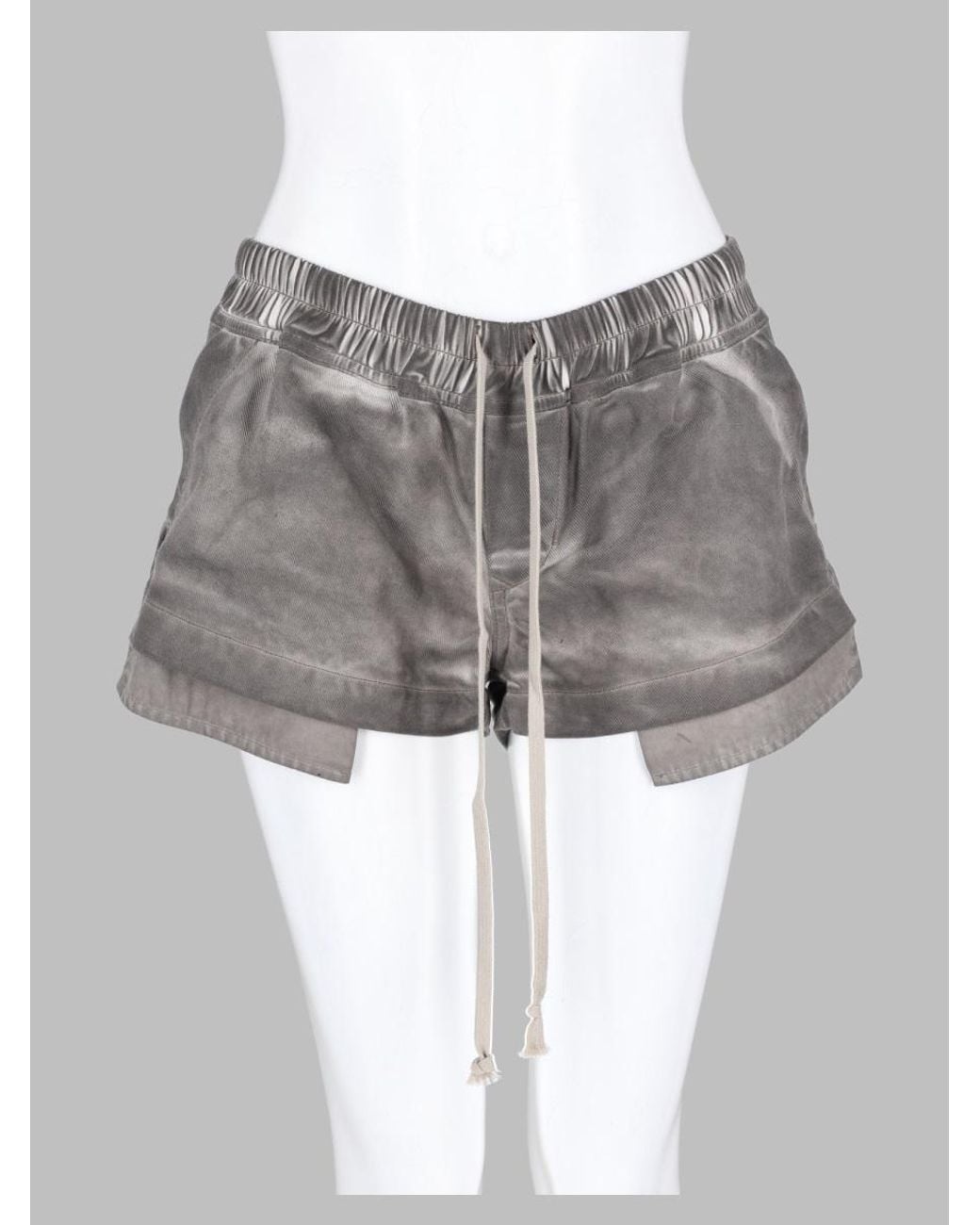 Rick Owens Gray Shorts "Fog"