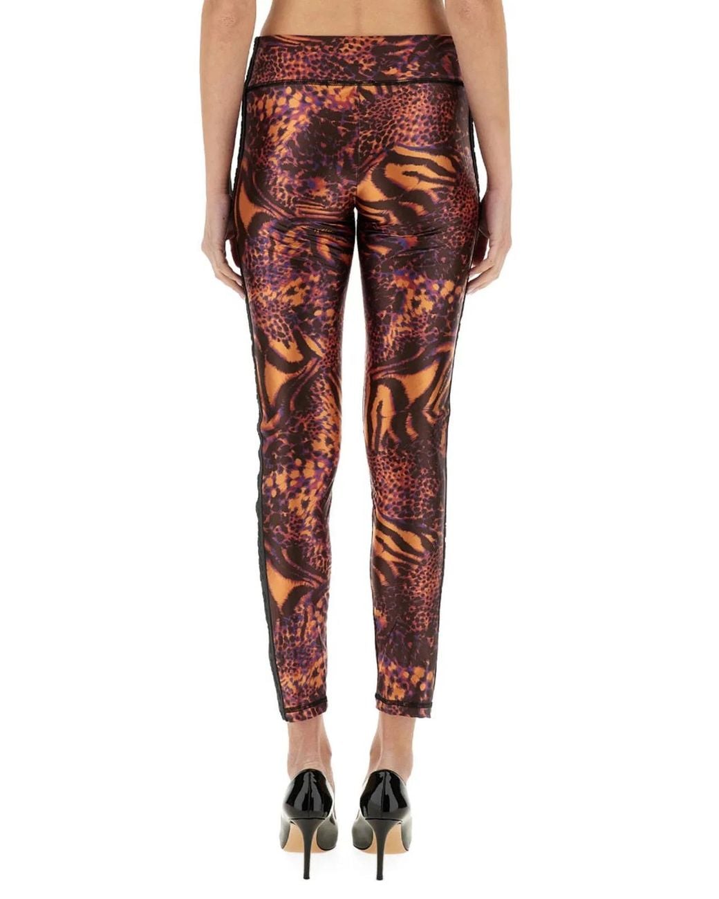 Versace Jeans Couture Red Animal Print Leggings