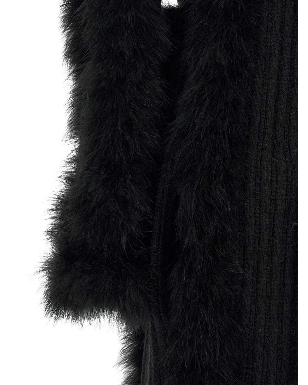 The Attico Black Dressing Gown Coat