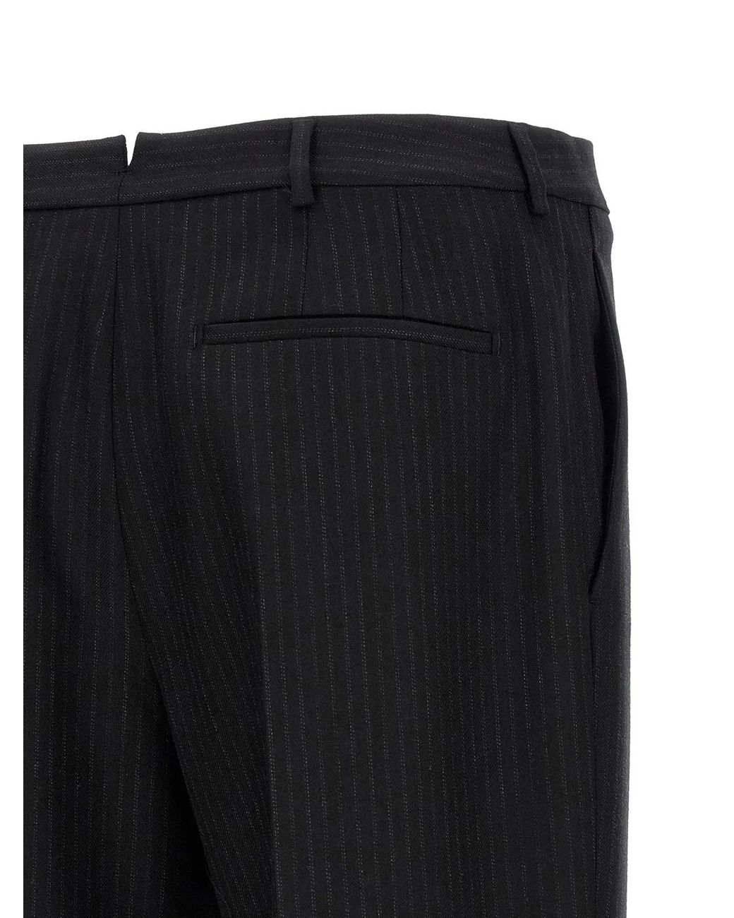 Saint Laurent Black Wool Dress Pants for men