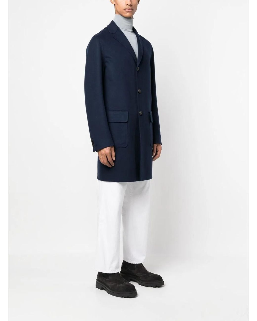 Colombo Blue Cp0034365184 Single Breasted Coat for men
