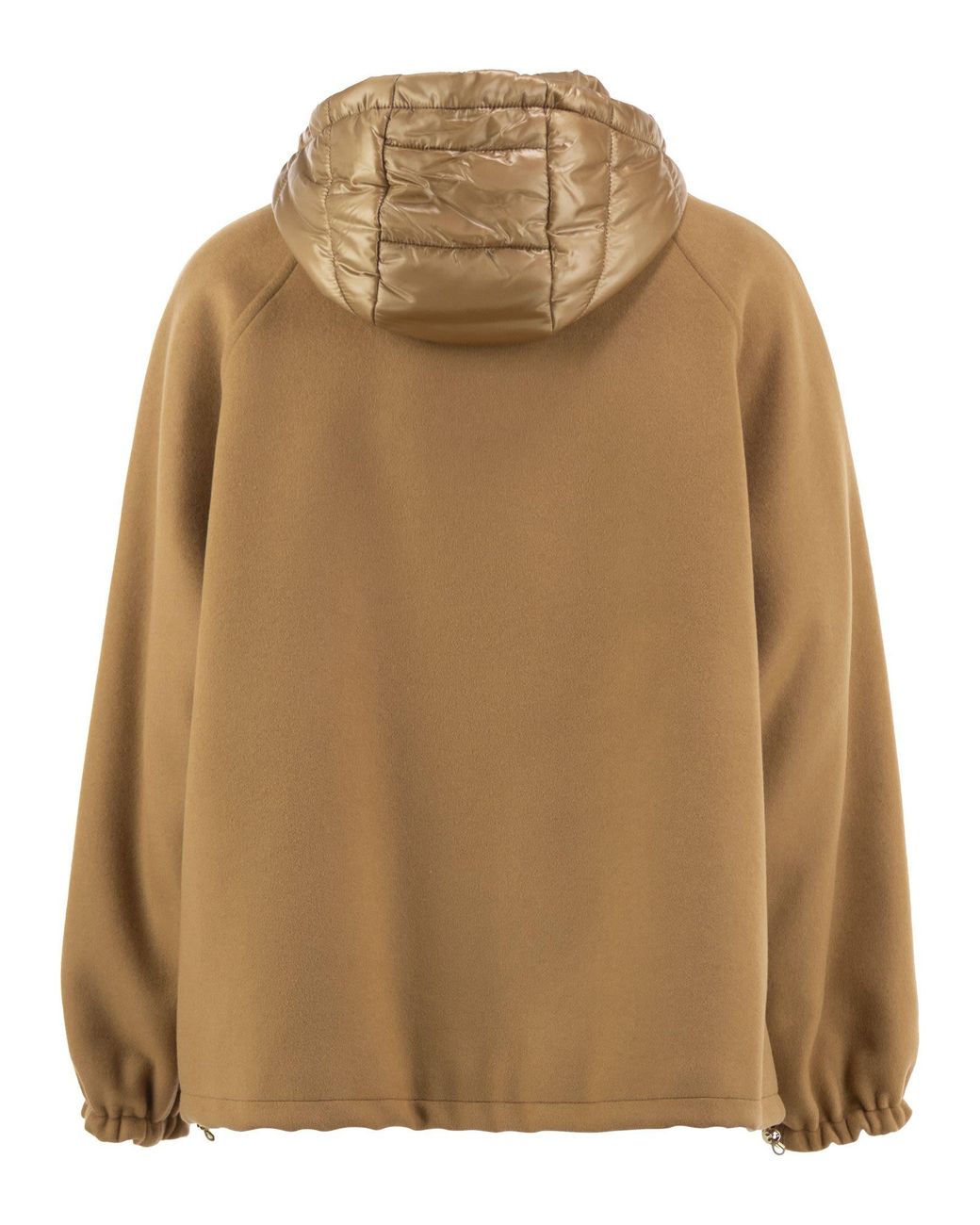 Herno Brown Virgin Wool Jacket With Removable Bib